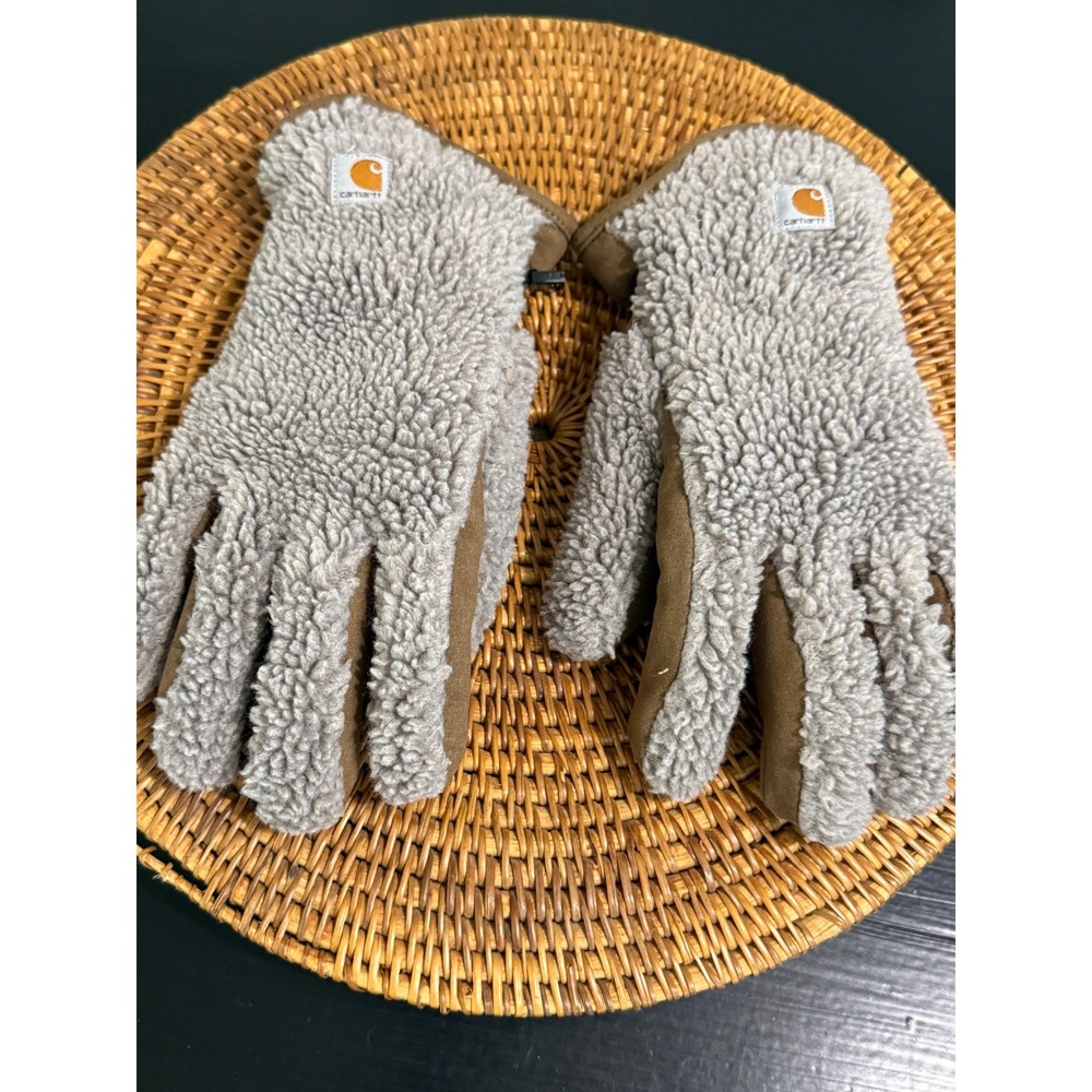Carhartt Women Desert Sand Sherpa Fleece Gloves WA682 Large L